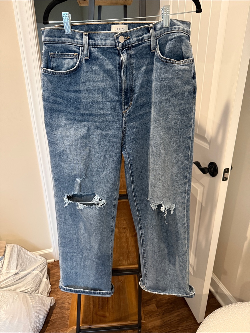 Joe's Blue Denim Straight Leg Jeans
